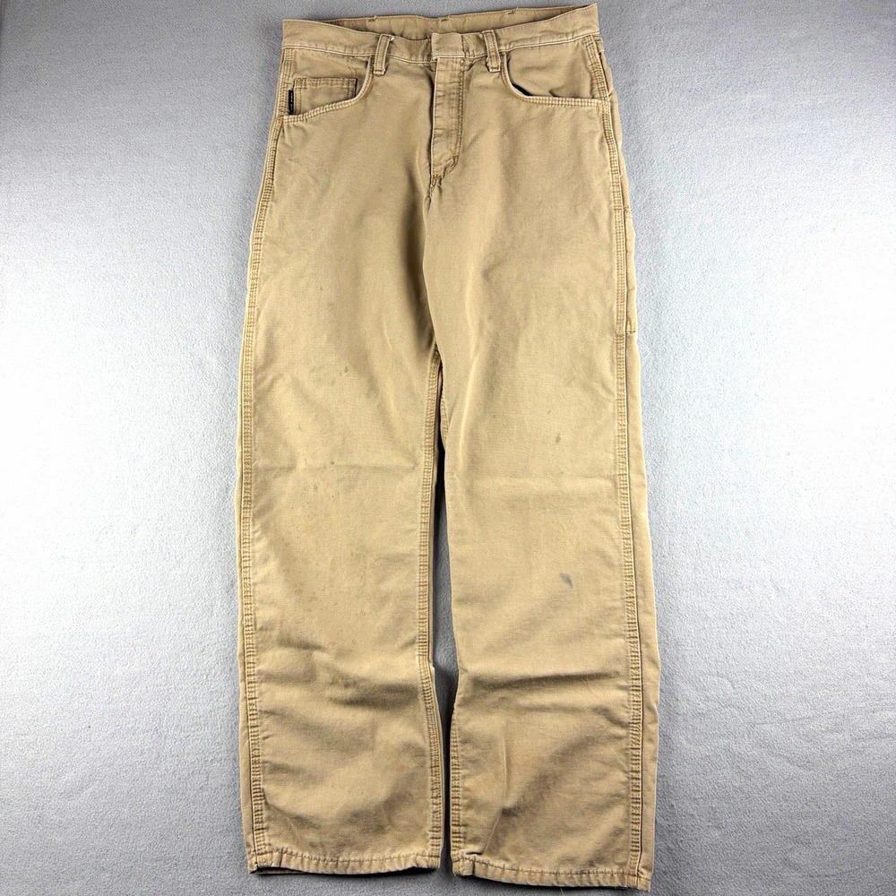 Bulwark FR Flame Resistant Work Pants Beige 32x32 Cotton Canvas PLJ6KH14